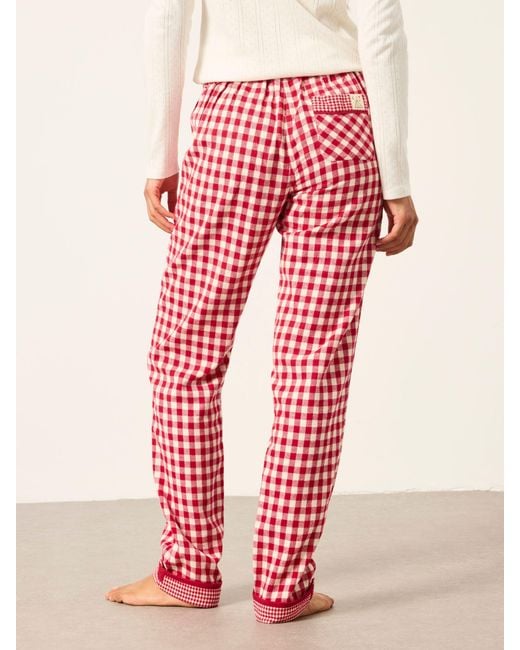FatFace Red Fatface Eva Gingham Pyjama Bottoms