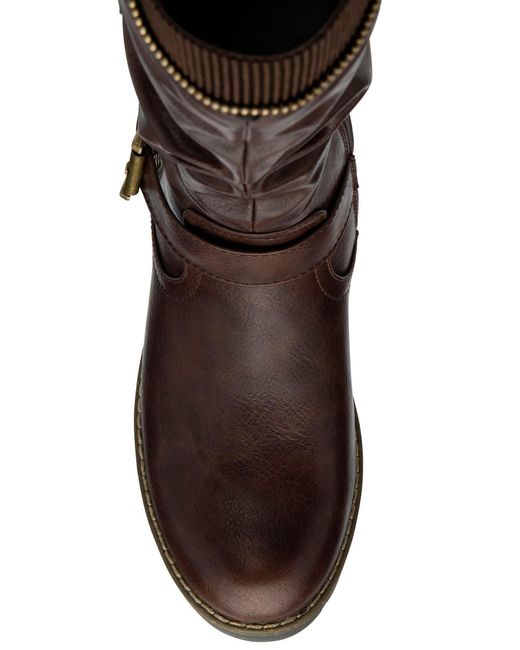 Lotus Brown Knee High Boots