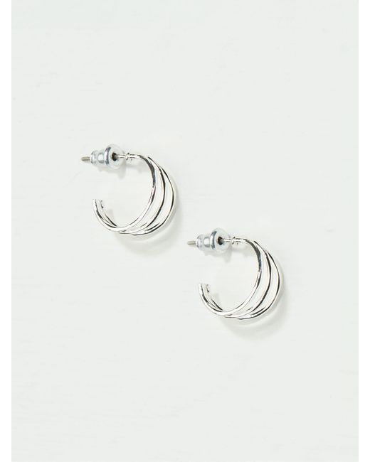 FatFace Natural Fatface Triple Strand Hoop Earrings