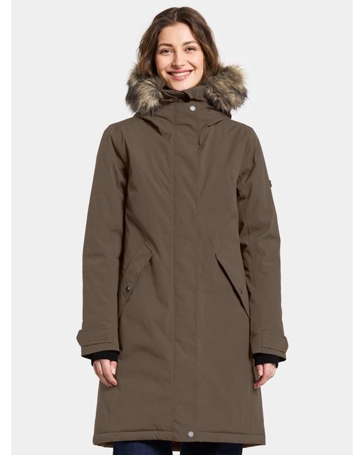 Didriksons Brown Erna Waterproof Coat
