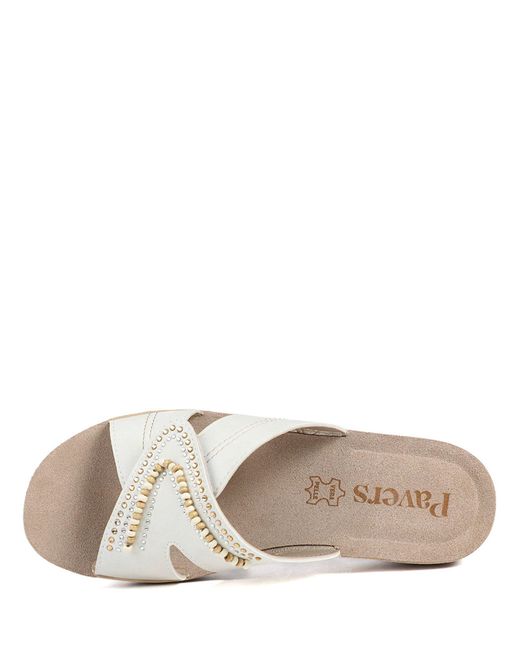 Pavers White Adjustable Lightweight Mule Sandals