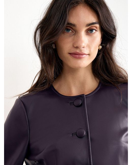 Phase Eight Blue Malina Pu Jacket