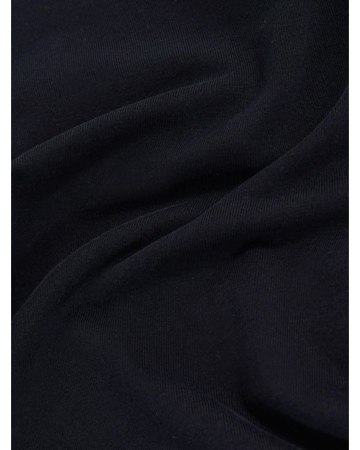 Reiss Blue Cotton Crew-Neck Long-Sleeve T-Shirt With Stretch