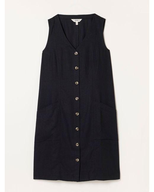FatFace Black Fatface Jena Regular Linen Dress