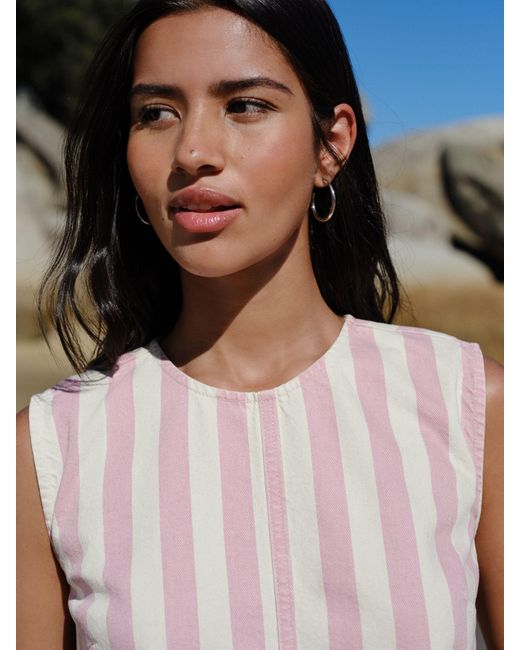Next Pink Denim Shell Top