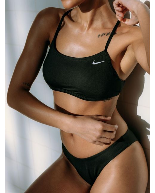 Nike Gray Essential Bikini Mit Racerback