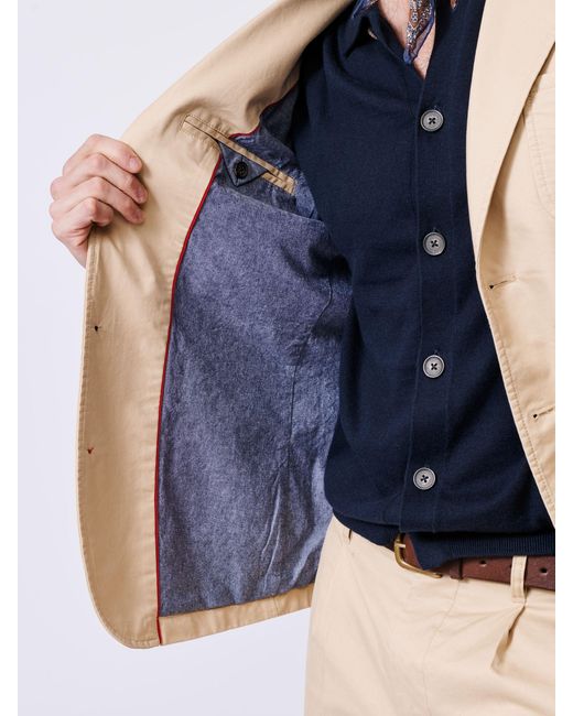 aubi Natural Mareham Patch Pocket Blazer for men