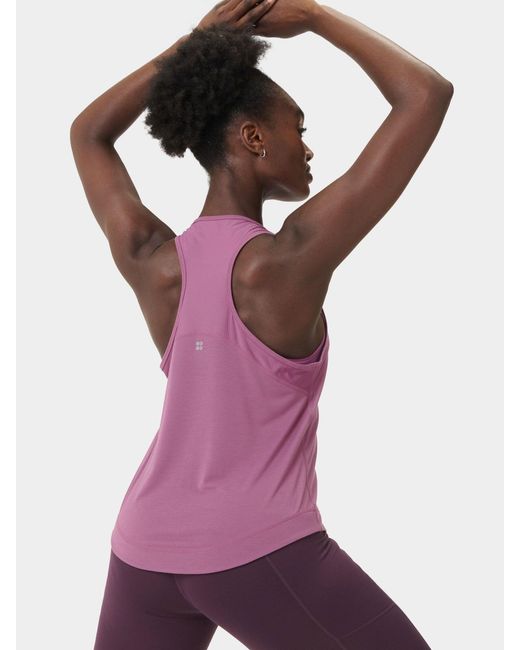 Sweaty Betty Purple Breathe Easy Mesh Run Vest