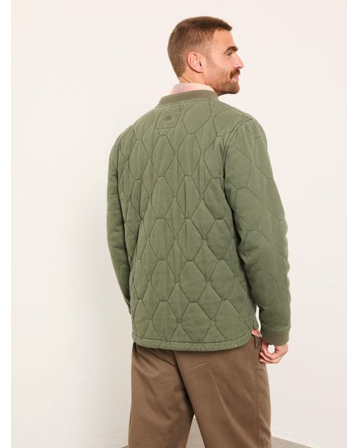 FatFace Green Fatface Lambourn Quilted Jacket for men