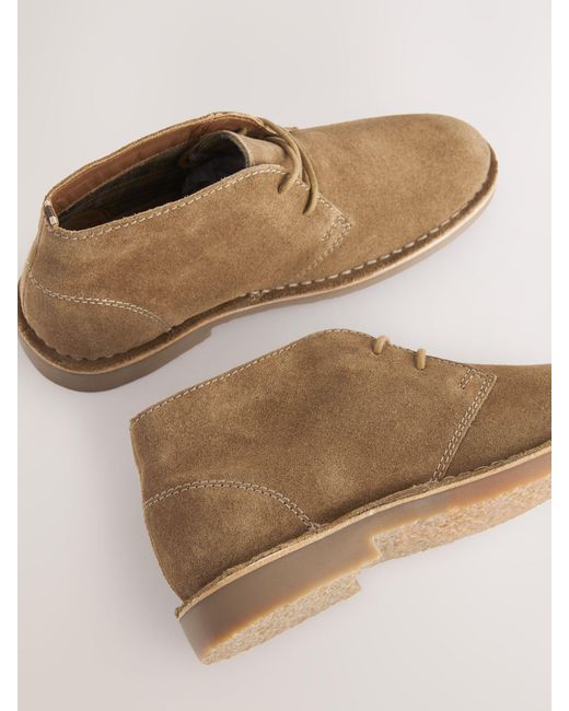 Next Natural Suede Desert Boots for men