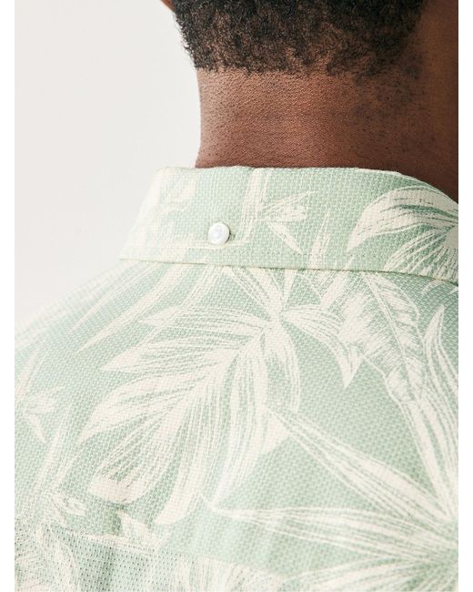 Next Green 100% Cotton Textured Floral Print Short Sleeve Shirt for men