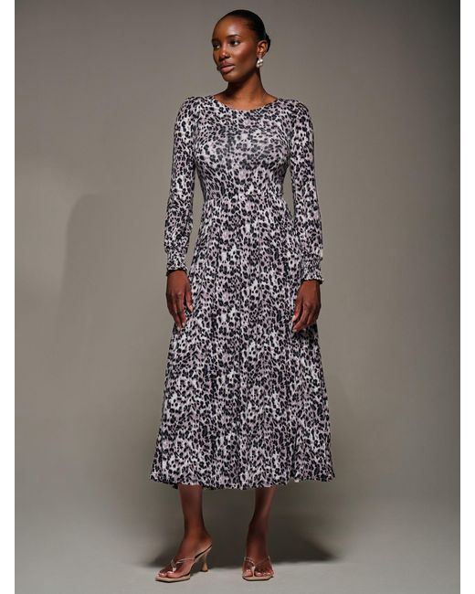 Jolie Moi Women's Gray Jersey Belted Long Sleeve Maxi Dress -  www.eharrisgallery.com