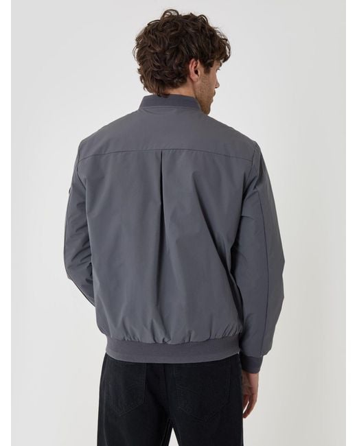 Threadbare Gray Showerproof Padded Bomber Jacket for men