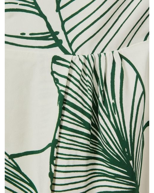 Reiss White Lexi Floral Sketch Halter Neck Maxi Dress