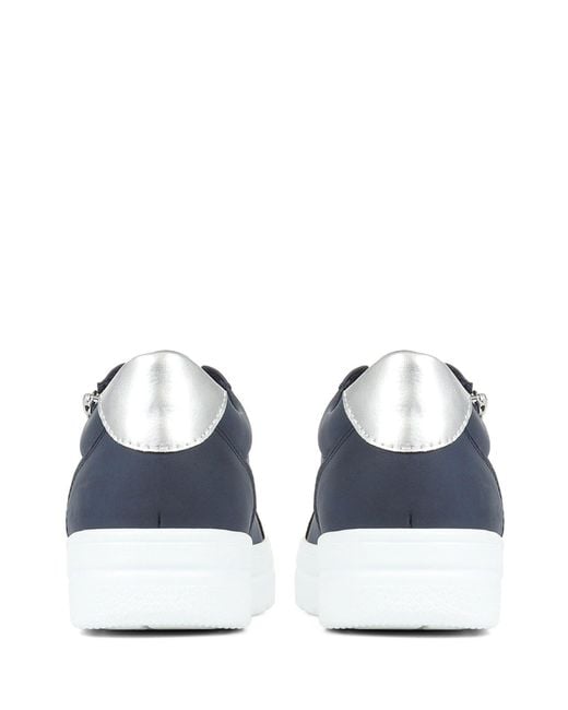 Pavers Blue Chunky Platform Trainers
