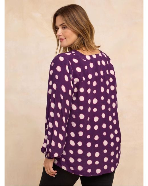 Evans Purple Pleated Swing Top
