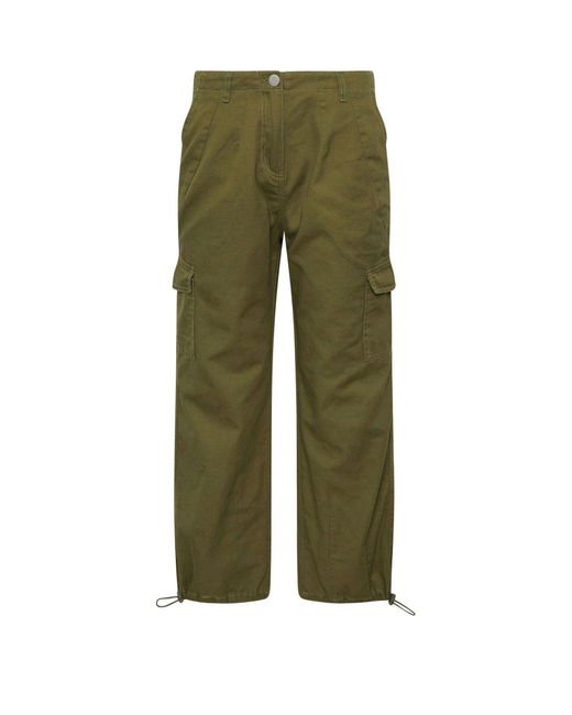 PixieGirl Petite Green Pixiegirl Petite Cuffed Cargo Trousers
