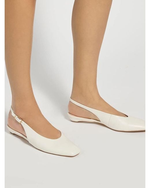 Dune White Heartbeat Ballet Pumps
