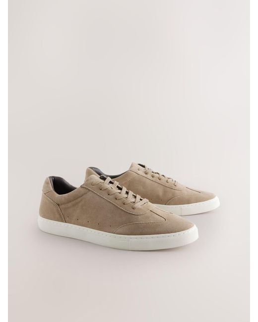Next Natural Suede Smart Trainers for men
