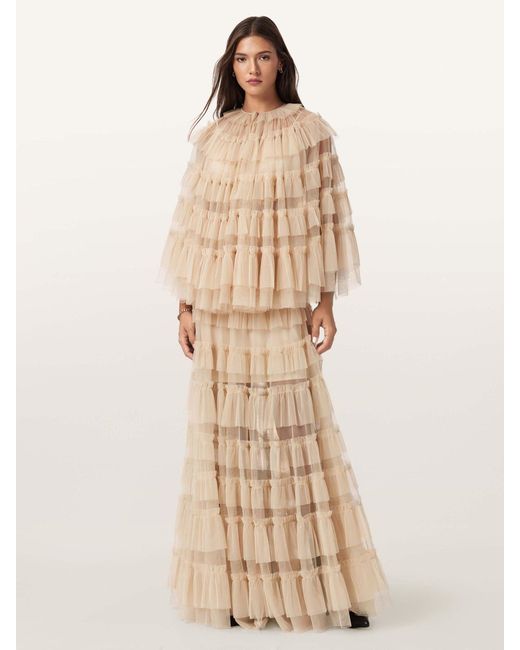 AllSaints Natural Allsaints Aude Ruffle Skirt