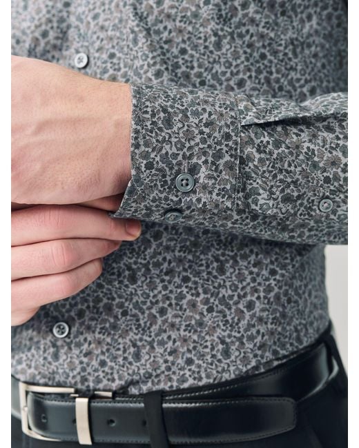 Next Gray Signature Long Sleeve 100% Cotton Shirt for men