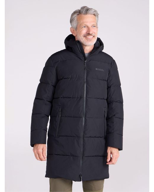 Mountain Warehouse Blue Vortex Longline Padded Jacket for men
