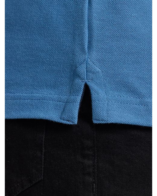 Raging Bull Blue Branded Tonal Embroidery Pique Polo Shirt for men