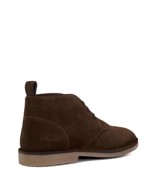 Dune Brown Cashed Chelsea Boots for men