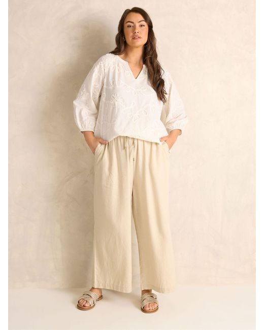 Evans White Applique Top