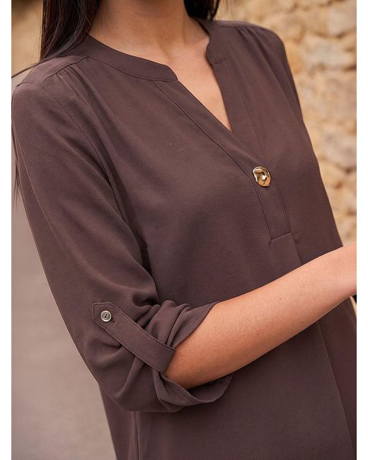 Roman Brown Button Shirt