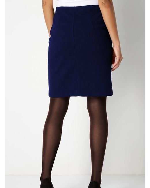 Roman Blue Short Textured Jersey Skirt