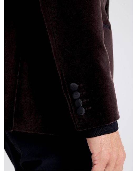 Moss Bros Black Grape Tailored Fit Jacket for men