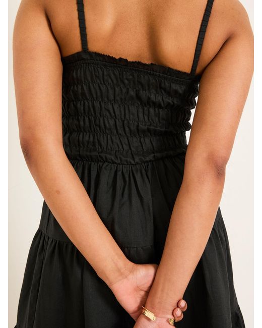 FatFace Black Tiered Strappy Dress