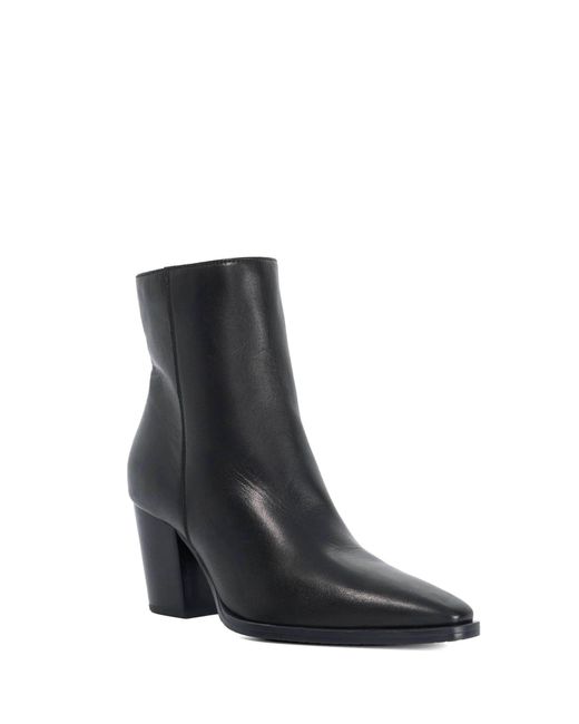 Dune Black Papped Ankle Boots