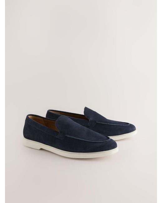 Next Blue Suede Loafers for men
