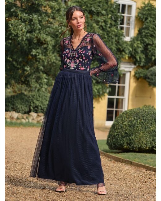 maxi off the shoulder dress formal Off-Shoulder Split Maxi Dress Black / L