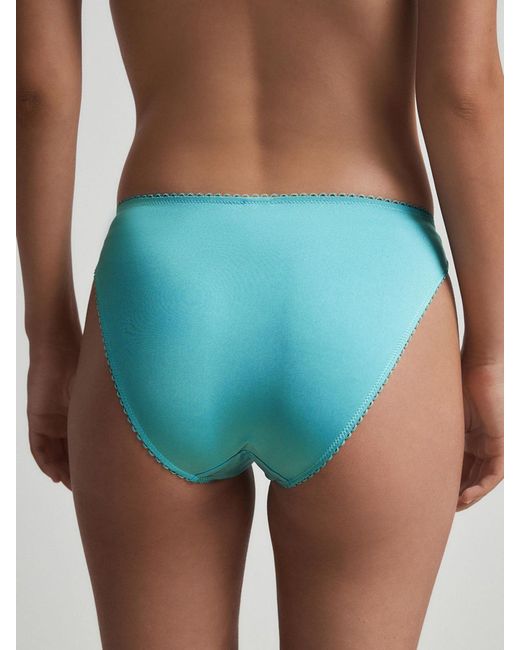 Next Blue Embroidered Knickers 2 Pack