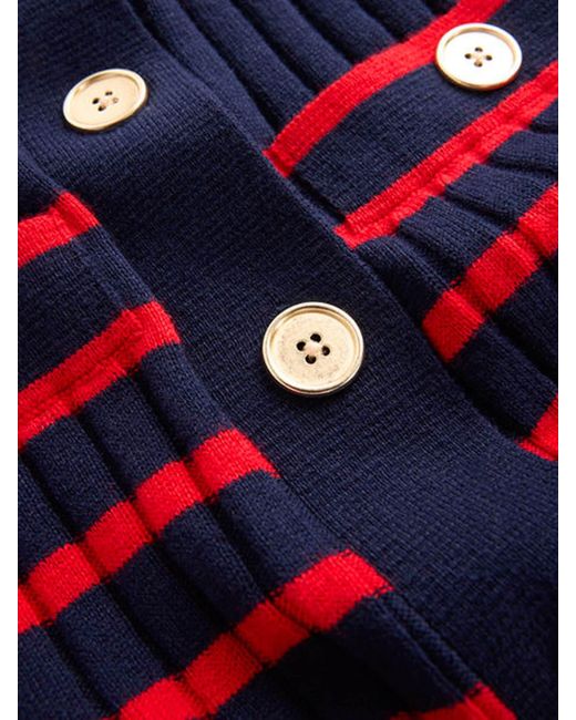 Boden Red Bronte Knitted Rib Shirt Dress