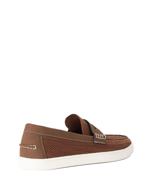 Dune Brown Benzy Loafers for men
