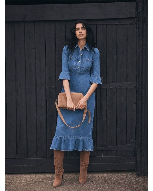 velvet denim dress Velvet Heart Women's Long Sleeve Button-Down Denim Mini Dress