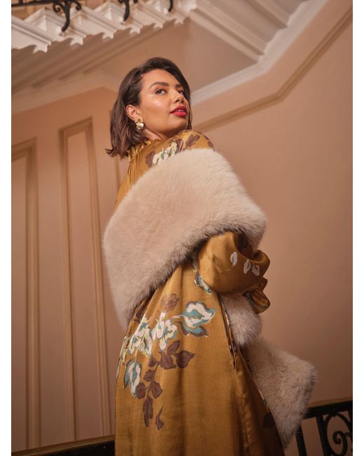 FatFace Metallic Fatface Silas Printed Mini Dress