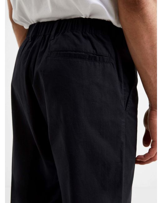 French Connection Black Military 100% Cotton Tapered Chino Trousers for men