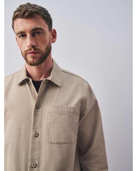 Next Canvas Shacket in Natural für Herren