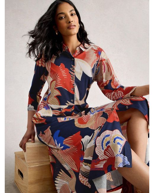 White Stuff White Rua Jersey Shirt Dress