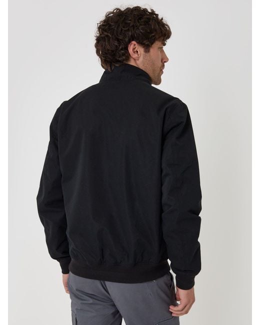 Threadbare Blue Showerproof Microfibre Harrington Jacket for men