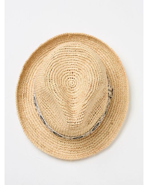 FatFace Natural Fatface Straw Trilby Hat