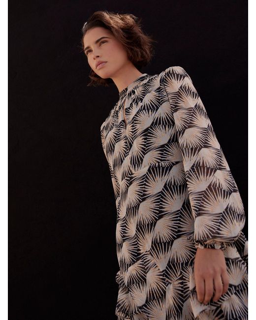 Mint Velvet White Geo Print Mini Dress