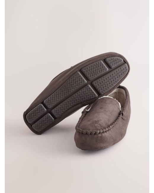 Next Brown Moccasin Slippers for men