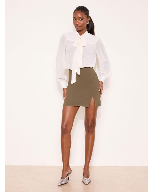 Lipsy Green Split Side Mini Skirt