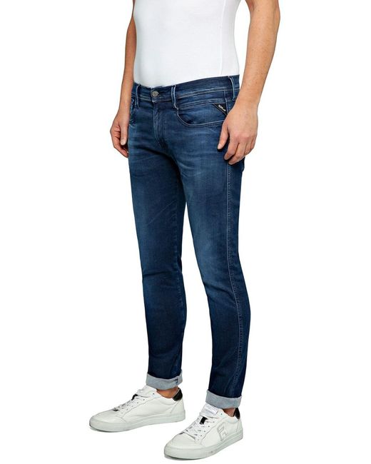 Replay Dunkelblaue Hyper Cloud Denim in Blue für Herren